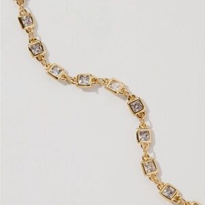 A88. Luna Norte Grid Spectrum Cz Collar Chain Layering Necklace